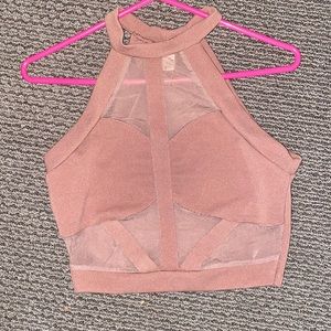 Half shier Pink Crop top